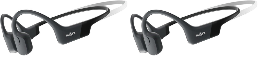 SHOKZ OpenRun, Bone Conduction Headphones,Open-Ear Bluetooth Wireless Sport Headphones for Running & Workout,Sweat Resistant, Long 8H Playtime,Mic,Hair Band-Standard-Blue (Pack of 2)