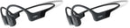 SHOKZ OpenRun, Bone Conduction Headphones,Open-Ear Bluetooth Wireless Sport Headphones for Running & Workout,Sweat Resistant, Long 8H Playtime,Mic,Hair Band-Standard-Blue (Pack of 2)