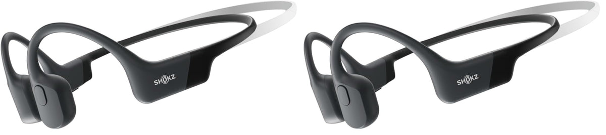 SHOKZ OpenRun, Bone Conduction Headphones,Open-Ear Bluetooth Wireless Sport Headphones for Running & Workout,Sweat Resistant, Long 8H Playtime,Mic,Hair Band-Standard-Blue (Pack of 2)
