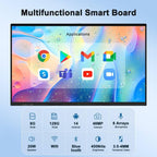 55″ Smart Board, 4K UHD Touchscreen Display Electronic Whiteboard,Android 14 Built in Ultra High Definition Camera Open App Ecosystem, Interactive Whiteboard for for Business Office Classroom Home