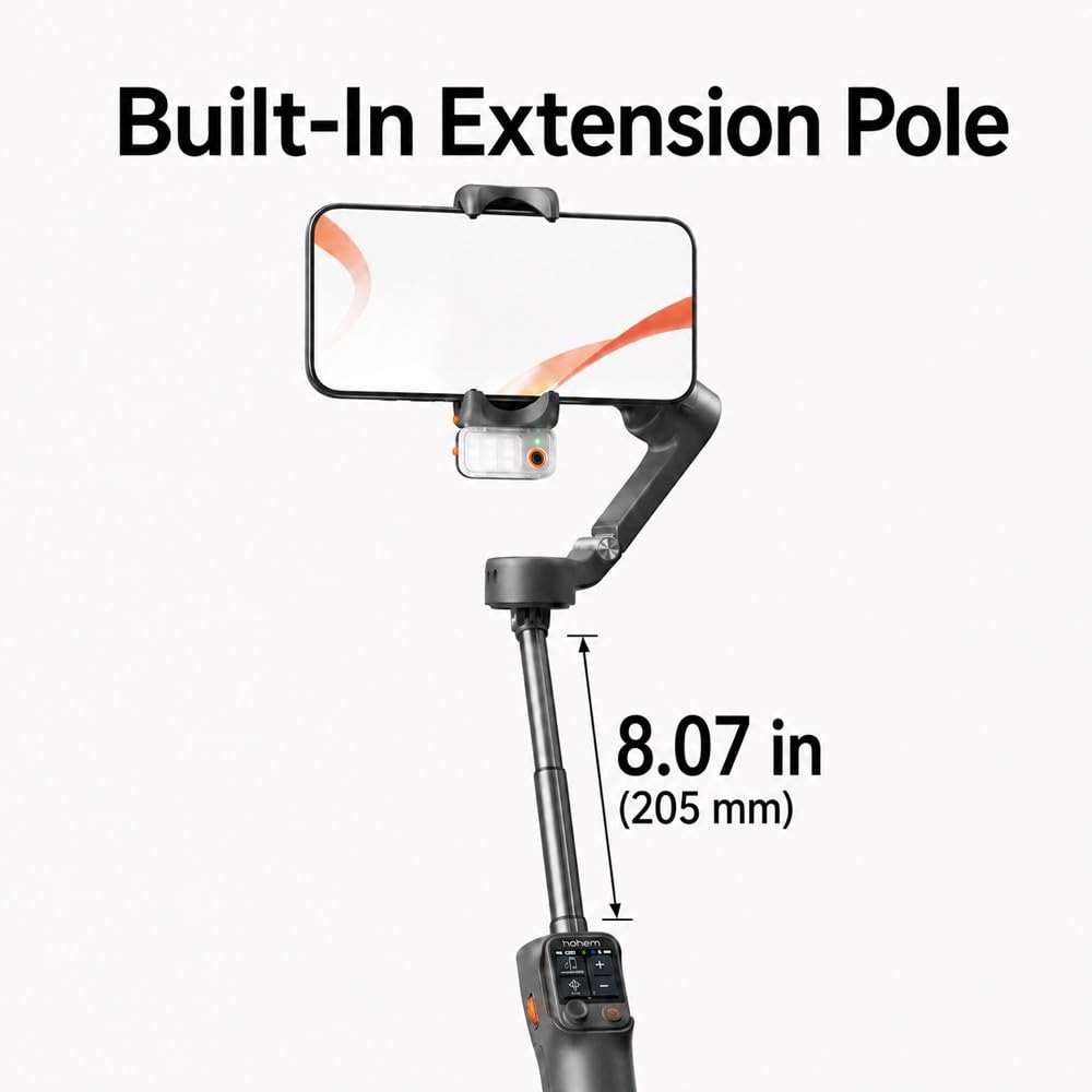 hohem iSteady V3 Ultra Gimbal Stabilizer for iPhone Gimbal with AI Tracking