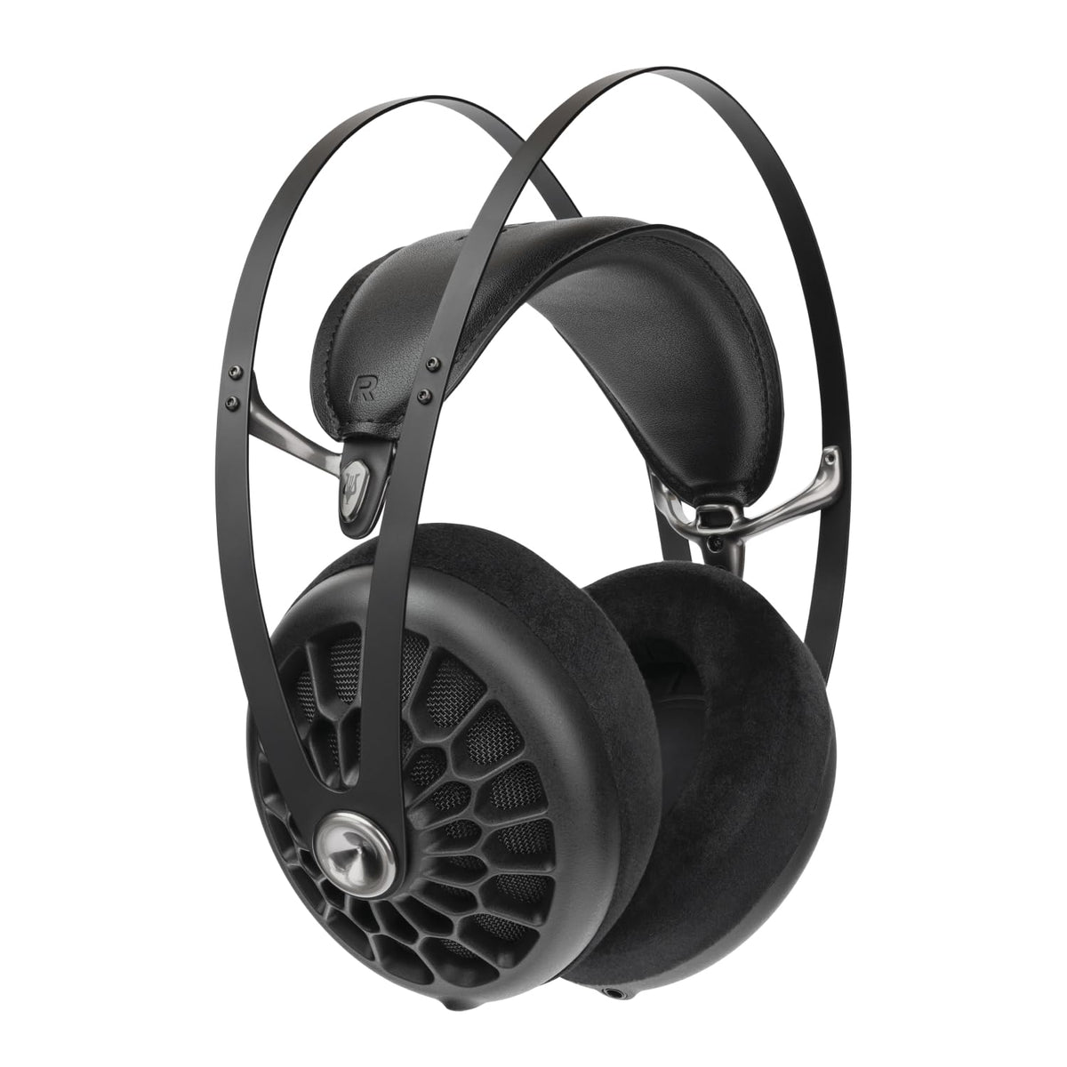 MEZE AUDIO 105 AER | Wired Over-The-Ear Lightweight Audiophile Open-Back Headphones | 50mm Dynamic Drivers | Low Impedance 42 Ohms | Cables and Carrying Pouch Included (Black)