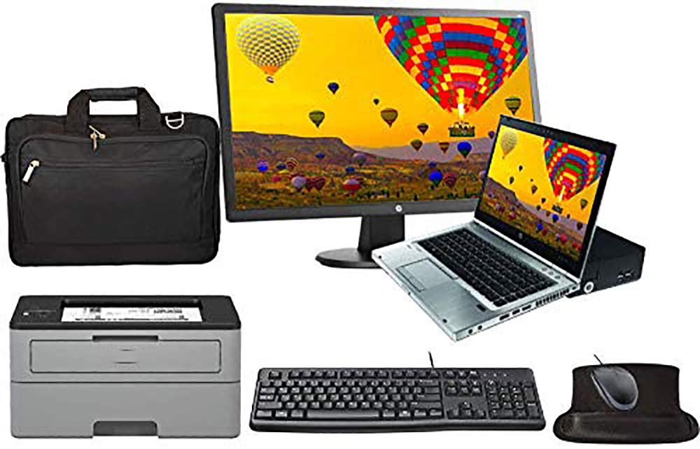 HP Elite 8460p with i5-2520M, 8GB, 250GB SSD, 24 Inch Monitor, Docking Station, Keyboard, pad, and O365 (Renewed)