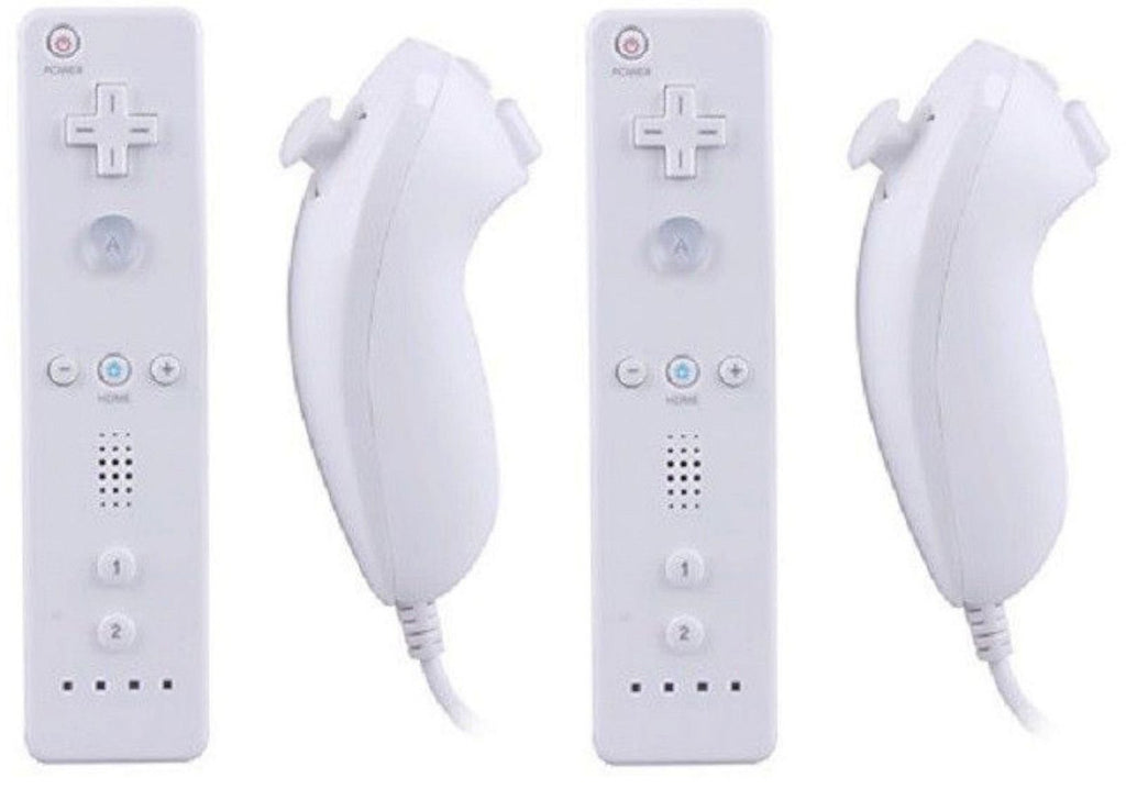 Nintendo Wii Video Game System 2-REMOTE, 2-NUNCHUK Bundle RVL-001 GameCube Family Console WHITE