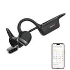 Open-Ear Bone Conduction Sport Headphones with Camera, IP68, Black