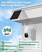4G LTE Cellular Solar Security Cameras Wireless Outdoor, No WiFi Needed & 25W Solar Panel, 4 Cam Kit, 2K Color Night Vision, Human Tracking, 2-Way Talk, Ideal for Farm, Ranch, Jobsite, Vacation Home