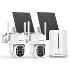 ANNKE 2.5K Wireless Security Camera Outdoor, 2-Cam Home Solar Camera System