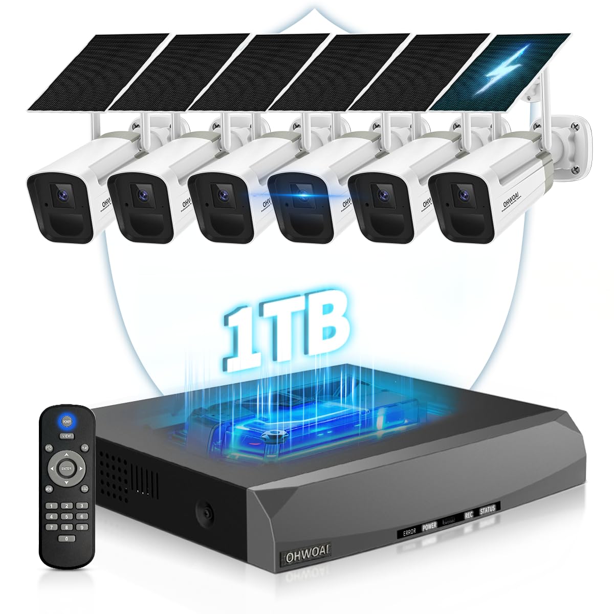 Wireless Outdoor Security Camera System, Solar Powered WiFi Cameras Systems