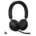 Jabra Evolve2 65 MS Wireless Headphones with Link380c, Stereo, Black – Wireless Bluetooth Headset for Calls and Music, 37 Hours of Battery Life, Passive Noise Cancelling Headphones
