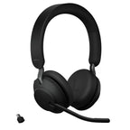 Jabra Evolve2 65 MS Wireless Headphones with Link380c, Stereo, Black – Wireless Bluetooth Headset for Calls and Music, 37 Hours of Battery Life, Passive Noise Cancelling Headphones
