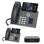 Ring-U Hello Hub Small Business PBX Phone System and Service VOIP 4-Phone Bundle (Hello Hub + 4 Executive Phones with WiFi + Bluetooth) ring-u Telephone Service Required.