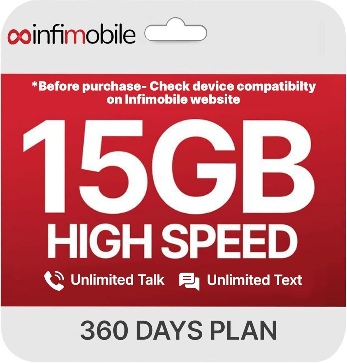 Prepaid Unlimited Plan: 12 Months 15GB High-Speed Data Per Month Unlimited Data Talk & Text Prepaid Plan Service SIM Card Nationwide Coverage 4G, 5G Network : Cell Phones & Accessories