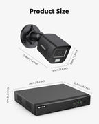 ANNKE 3K Lite Wired Security Camera System Outdoor, 8x 2MP Cameras, 1TB HDD