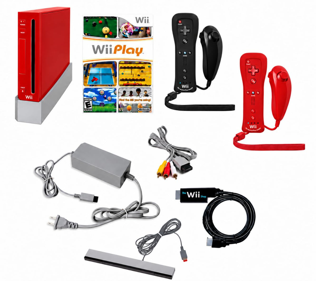 Wii Console Bundle (White) with Wii Play Game (2 Players) -Smart TV Ready (Renewed)