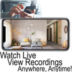 4K Power Receptacle Wall Outlet Plug HD High Definition Spy Camera Nanny Camera (White/Round / 120V/ Video Only/No Audio)