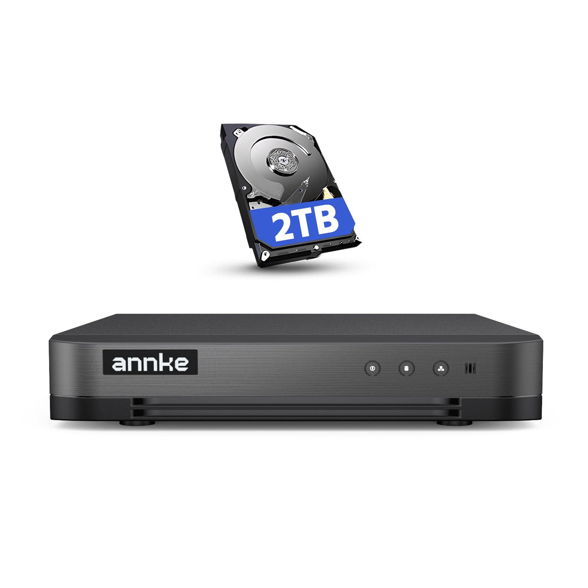ANNKE 16CH 1080P Lite Hybrid 5-in-1(TVI/AHD/CVI/CVBS/IPC) CCTV DVR, 2TB HDD