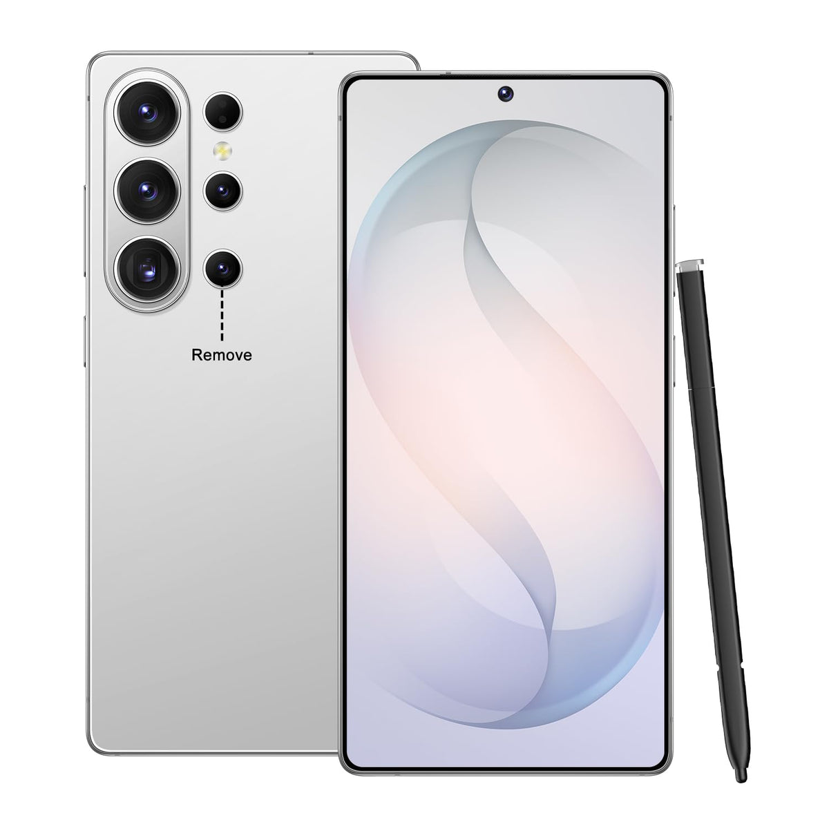 X26 Ultra Unlocked Phone 12+512GB, Built in Pen the Phone, Smartphone Battery 6800mAh 6.9" HD Screen, Android 14.0 with Memory Card Cell Phone, Face ID/5G/Fingerprint Lock/GPS (Koala Gray)