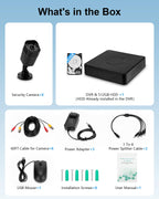 Wired Security Camera System, CCTV DVR with 512GB HDD, 8X 1080P Cam