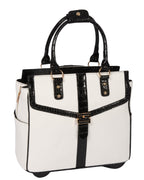 JKM and Company Alligator Compatible With Computer iPad, Laptop Tablet Rolling Tote Bag Briefcase Carryall Bag