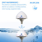 Maswell GNSS Navigation Surveying Antenna, High Precision CM Level GPS (L1/L2/L5), GLONASS (G1/G3), Galileo (E1/E5a/E5b), Beidou (B1/B2), and QZSS (L1/L2/L5) for Vehicle Marine Boat Drone