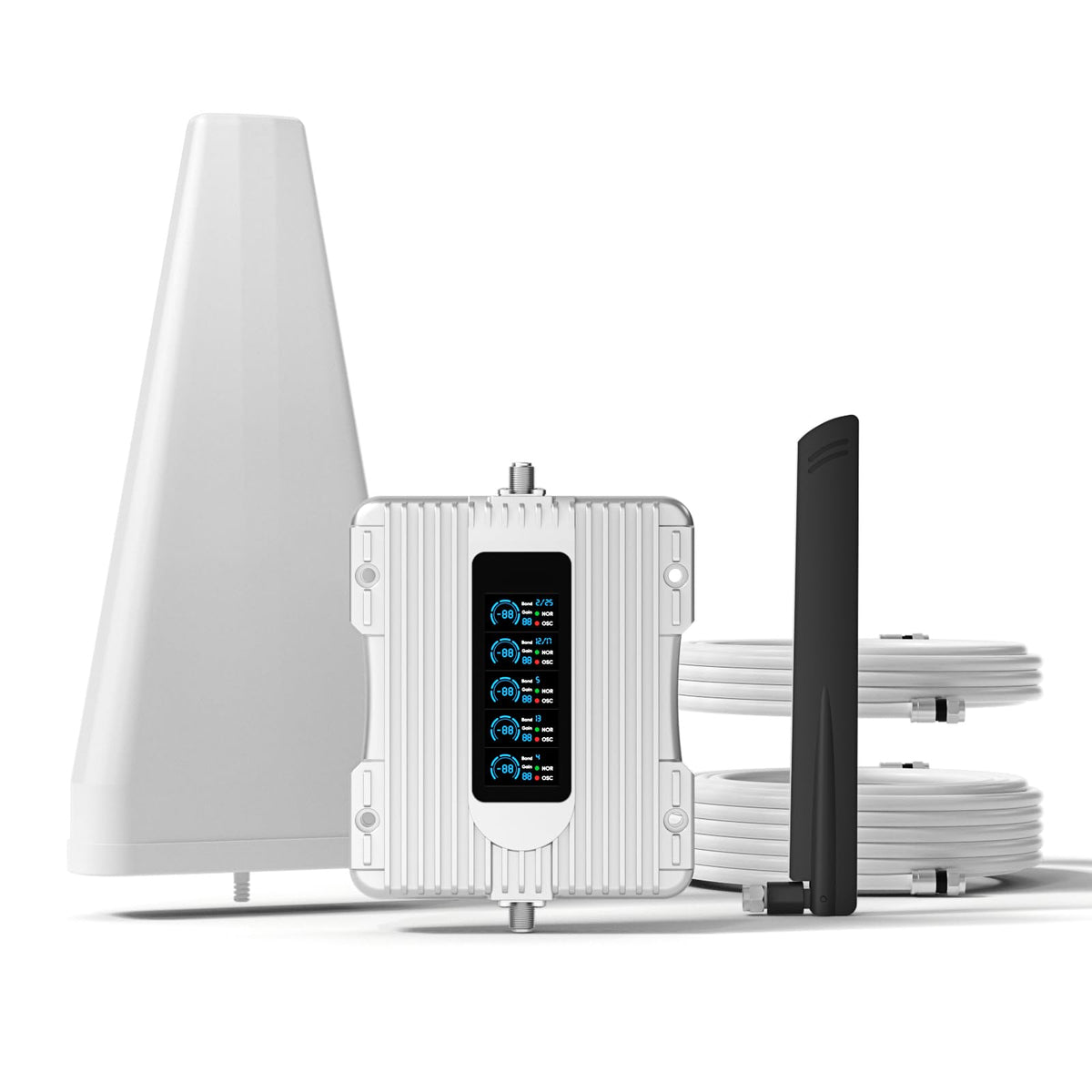 Cell Phone Booster with Smart LCD Display up to 5,000 sq ft, FCC Approved