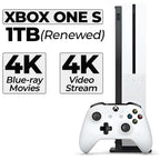 Xbox One S 1TB All-Digital Edition Console Bundle - Includes the Xbox One S Console Series, White, 1x Wireless Controller, and a Microfiber Cloth (Renewed)