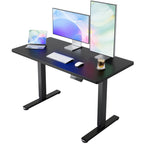 HUANUO 55x28 Inch Electric Standing Desk, Adjustable, Light Vintage Brown