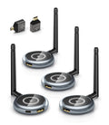 AIMIBO 5.8G Wireless HDMI Transmitter and 3 Receivers, 4K Decode 1080P@60Hz