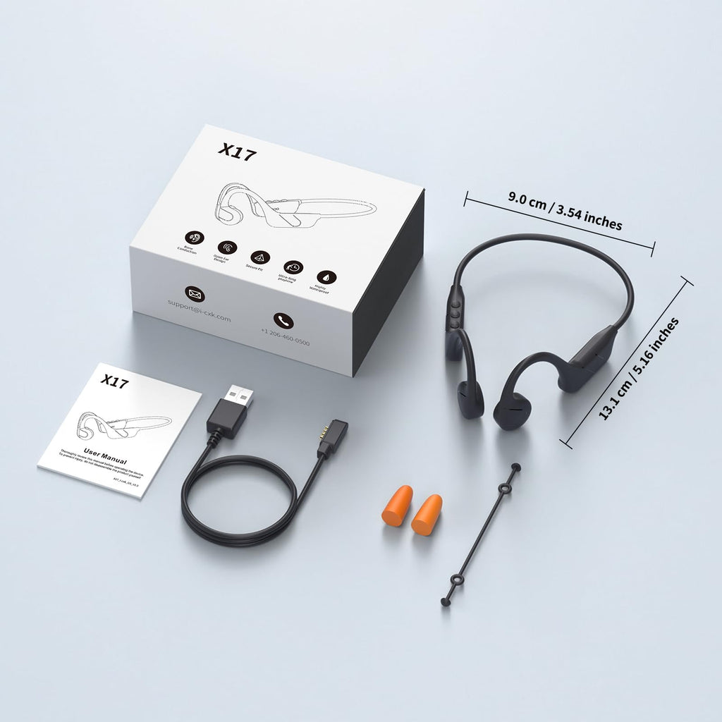 CXK Bone Conduction Headphones IPX8 Waterproof Bluetooth 6.0 Swim Headphone