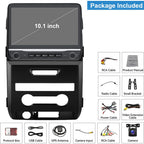 Car Radio Stereo for Ford F150 2009 2010 2011 2012 2013 2014 with Wireless Carplay Android Auto 10inch Touchscreen Navigation Bluetooth/GPS/5G WiFi/Backup Camera/SWC/Volume Knob/FM