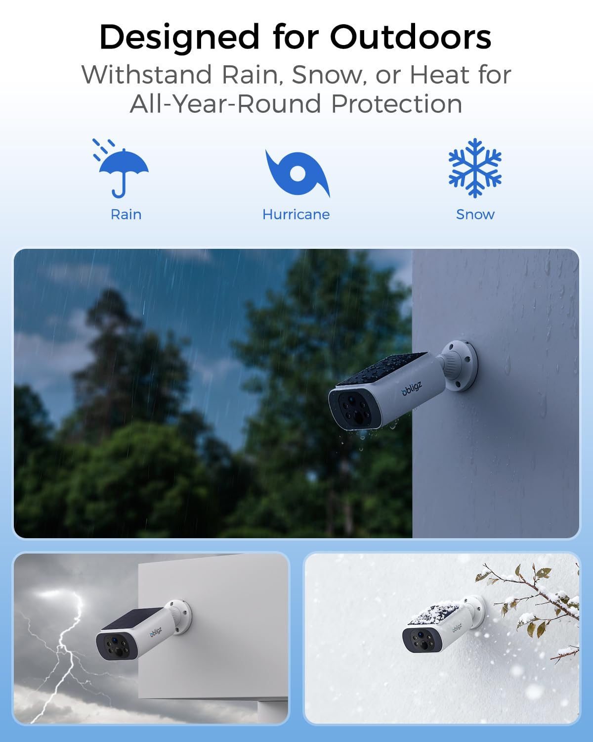 4MP Solar Security Cameras Wireless Outdoor, 64GB Local Storage