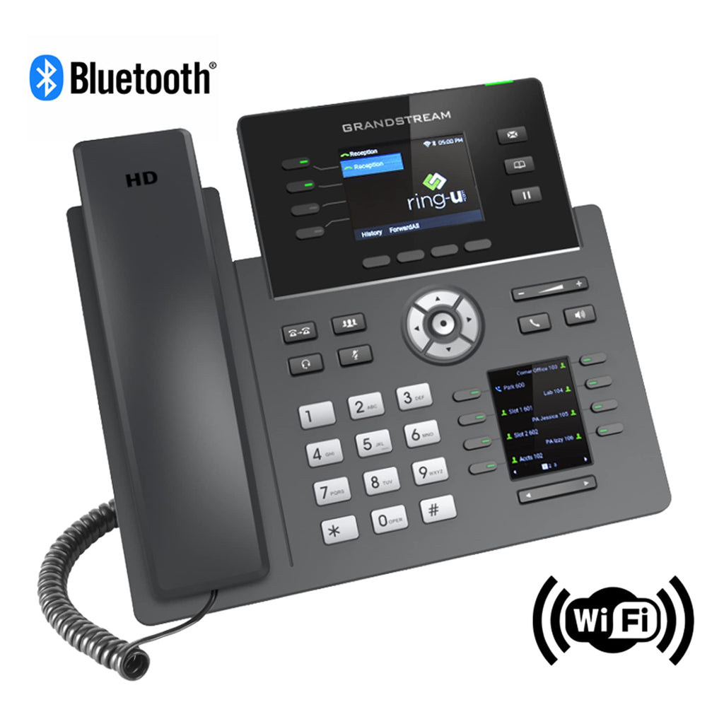 Ring-U Hello Hub Small Business PBX Phone System and Service VOIP 4-Phone Bundle (Hello Hub + 4 Executive Phones with WiFi + Bluetooth) ring-u Telephone Service Required.