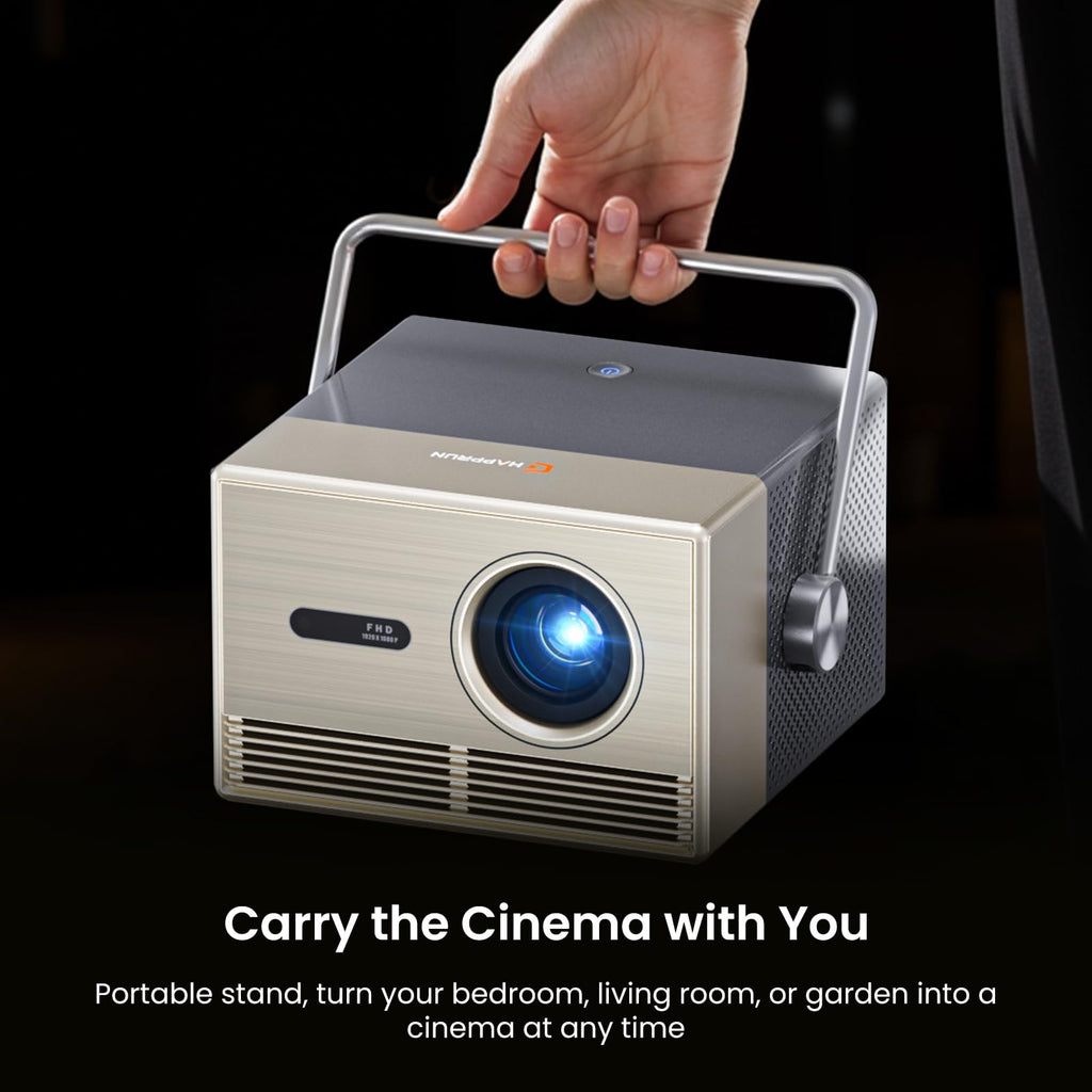 HAPPRUN 3000 ANSI Official Licensed Google TV Outdoor 4K Full HD Projector