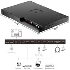 SYLVOX 15.6" Flip Down Smart TV Under Cabinet Google TV Supports 360 Degree Rotation WiFi & Wireless Connection, Storage Design for Kitchen Bedroom RV Yacht (Classic Black)