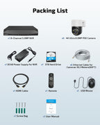4K Outdoor Wired Security Camera System, PoE Video Surveillance System