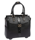 JKM and Company Alligator Compatible With Computer iPad, Laptop Tablet Rolling Tote Bag Briefcase Carryall Bag