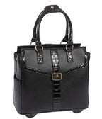 JKM and Company Alligator Compatible With Computer iPad, Laptop Tablet Rolling Tote Bag Briefcase Carryall Bag