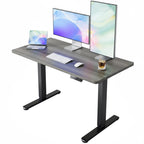 HUANUO 55x28 Inch Electric Standing Desk, Adjustable, Light Vintage Brown