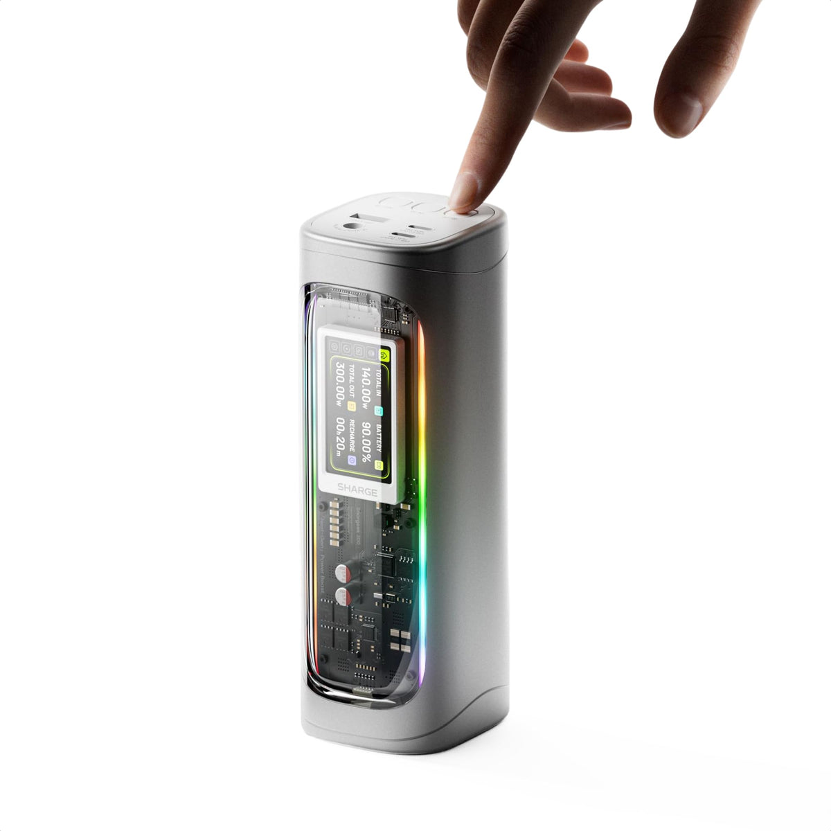 Shargeek 300W Power Bank, 24000mAh Laptop Portable Charger with DC Port