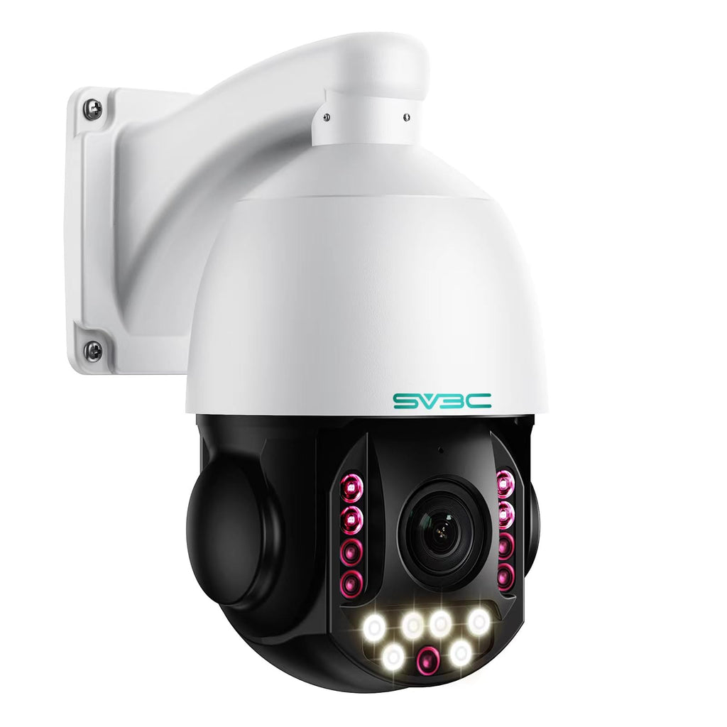 SV3C 4K 8MP PoE PTZ Security Camera Outdoor, 36X Zoom, 360° Auto Tracking