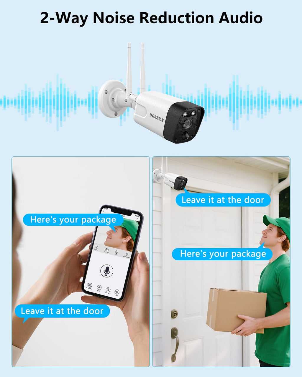 5MP Outdoor Wireless Security Camera System 10" IPS Monitor NVR, 1TB HDD