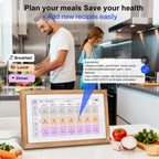 Digital Schedule Planner Syncs with Phone Calendar & Digital Photo Frame,Smart Calendar Display for Home Office, Touch Screen Electronic Organizer, Wall Mountable (White, 15.6inch)