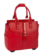 JKM and Company Alligator Compatible With Computer iPad, Laptop Tablet Rolling Tote Bag Briefcase Carryall Bag
