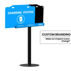 Floor Standing Cell Phone Charging Station Multi-Device Station with 8 Charger Ports Compatible with Smartphones Tablets Application for Schools, Office, Shopping Malls