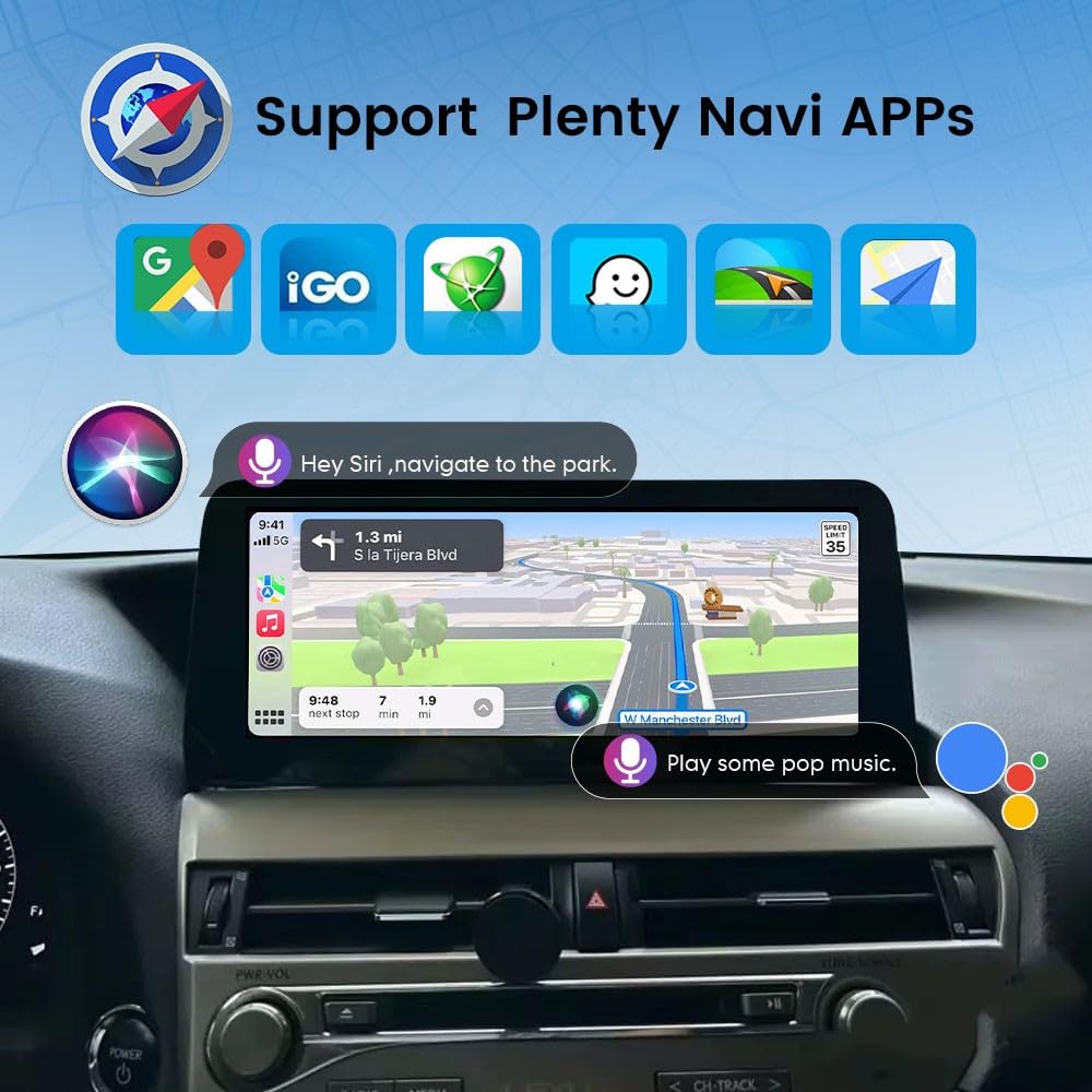 for Lexus RX 2010-2011 12.3" Octa Core 4G+32G Car CarPlay Android Auto Navigation Android Stereo GPS Radio Display IPS Touchscreen Headunit Tablet Media Player(V2)