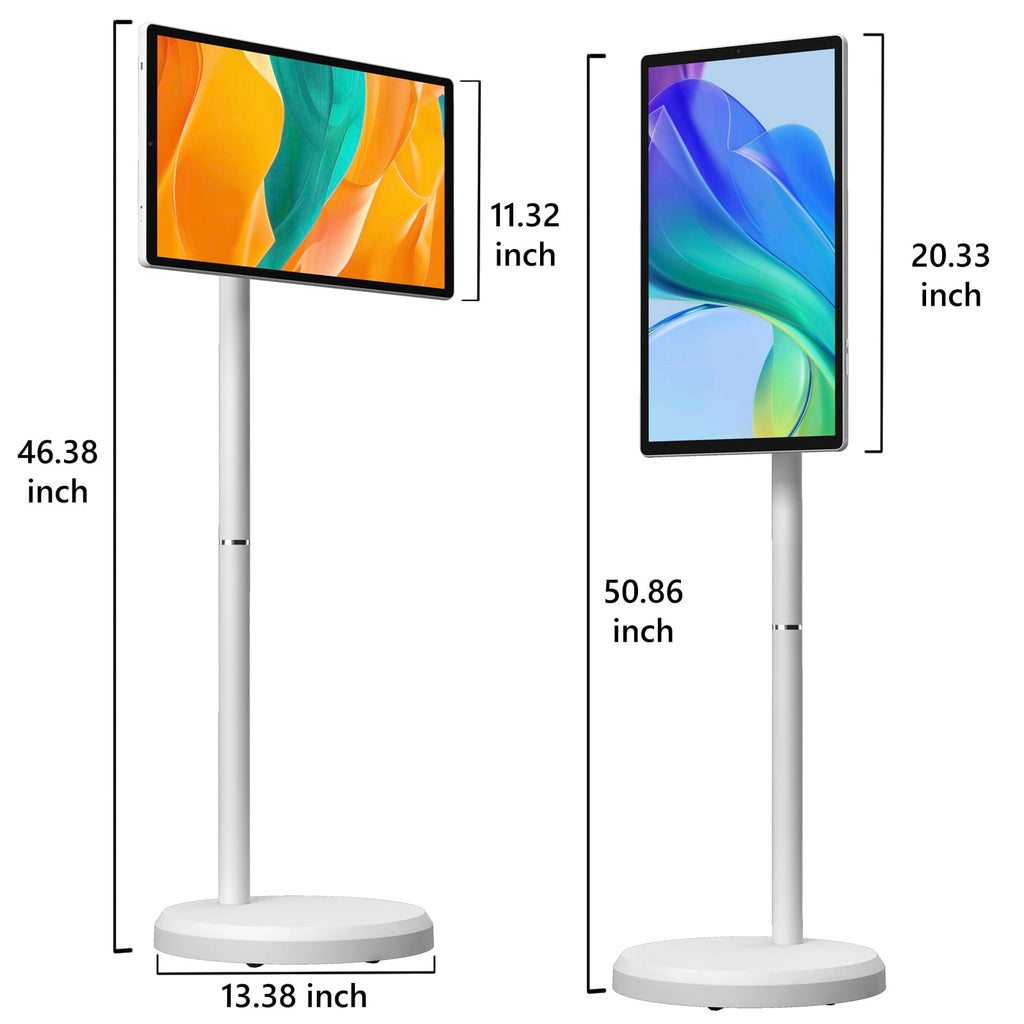 OFD 21.5" Gen2 Portable TV on Wheels,Touchscreen & Rolling Stand,Android 15