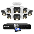 ANNKE Home Wired Camera Security System with Audio, 8X 1080P Cams, 1TB HDD