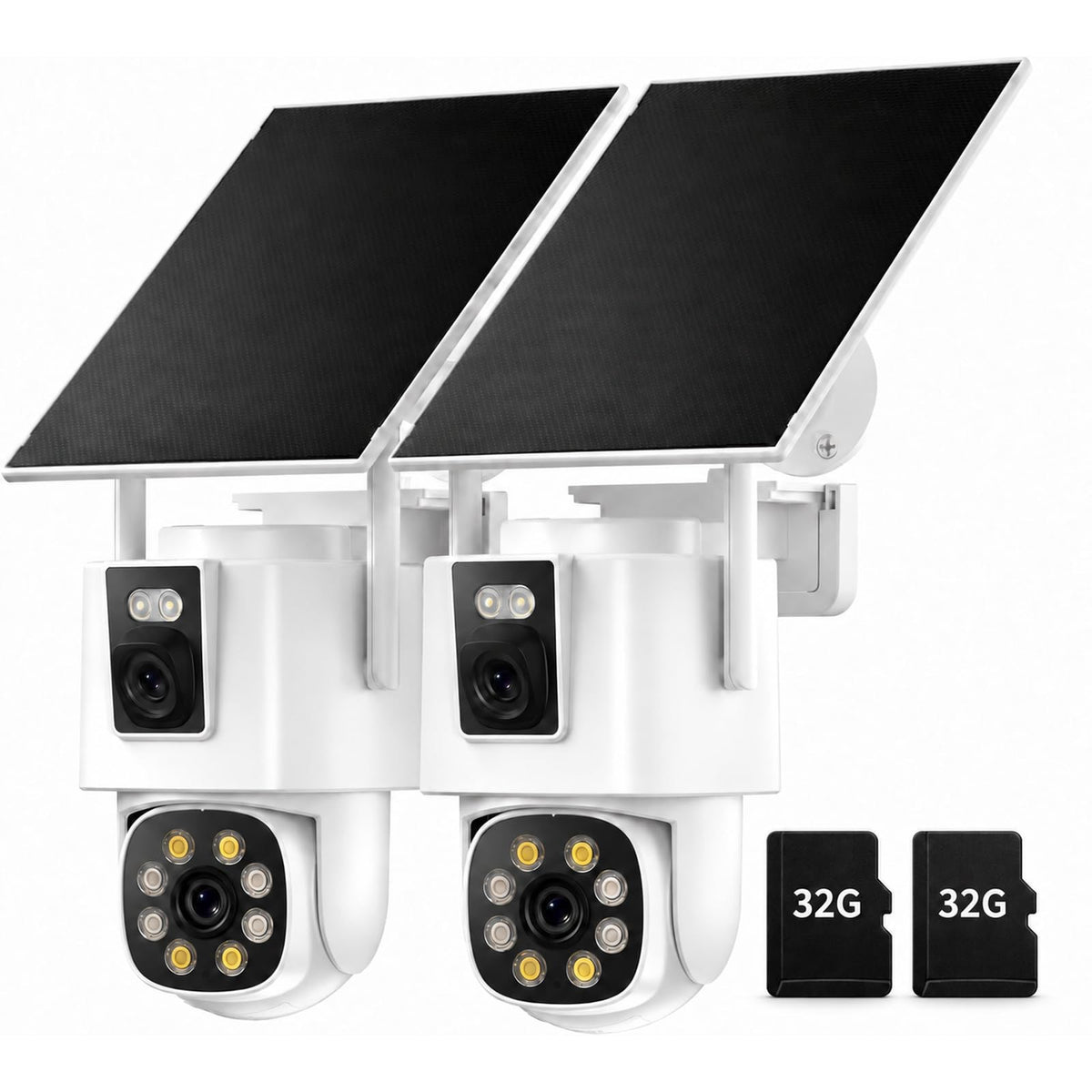 AOV Solar Camera Outdoor Wireless, Wifi Dual-Lens Camera, Auto Tracking