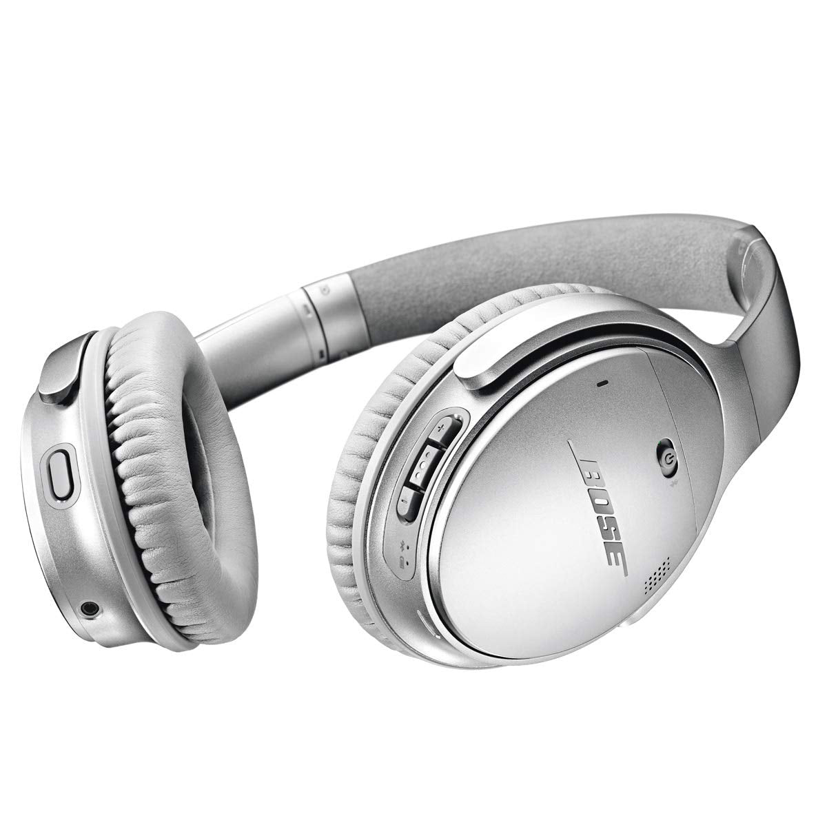 Bose QuietComfort 35 II Noise Cancelling Bluetooth Headphones— Wireless, Over Ear Headphones with Built in Microphone and Alexa Voice Control, Silver