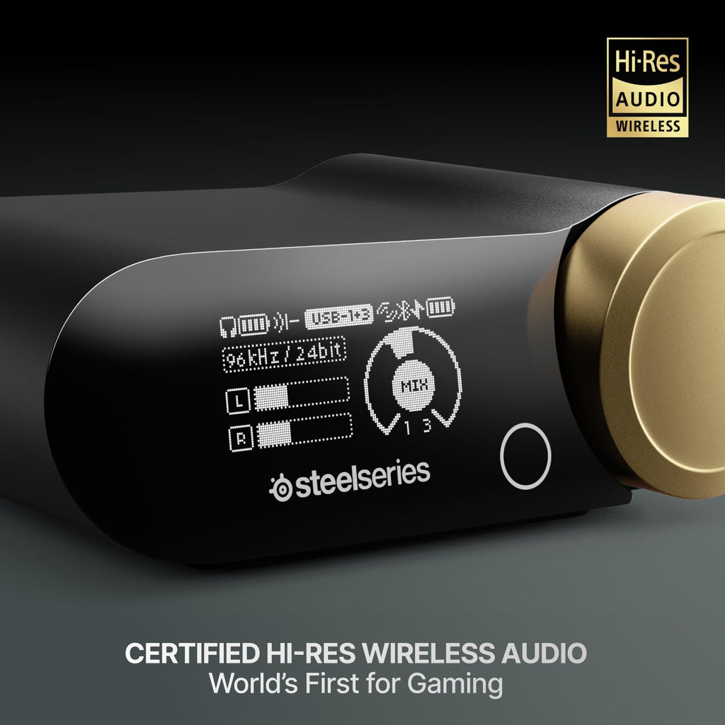 SteelSeries Arctis Nova Elite - Hi-Res Wireless Gaming Headset - Sage/Gold